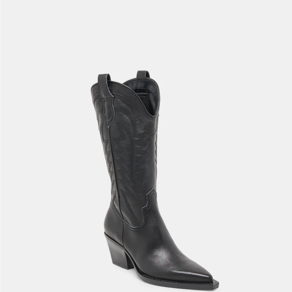 Dolce Vita NWT Black RYLAND Leather Boots - xtra wide calf